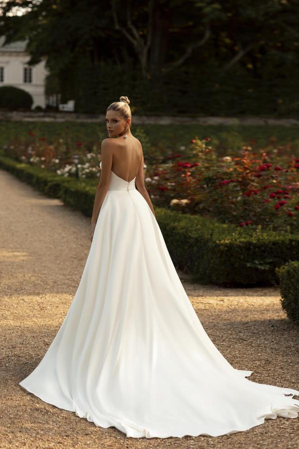 Brautkleider A Linie aus Satin Hochzeitskleid Günstig