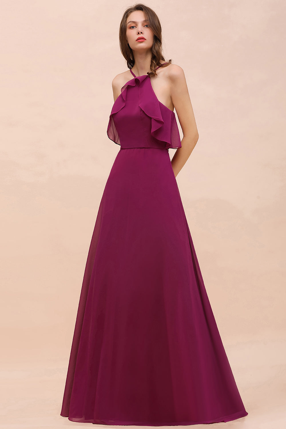 Suchen Sie Fuchisa Brautjungfernkleider Lang Chiffon online bei babyonlinedress.de. Brautjungfernkleid Günstig für Sie maß geschneidert kaufen.