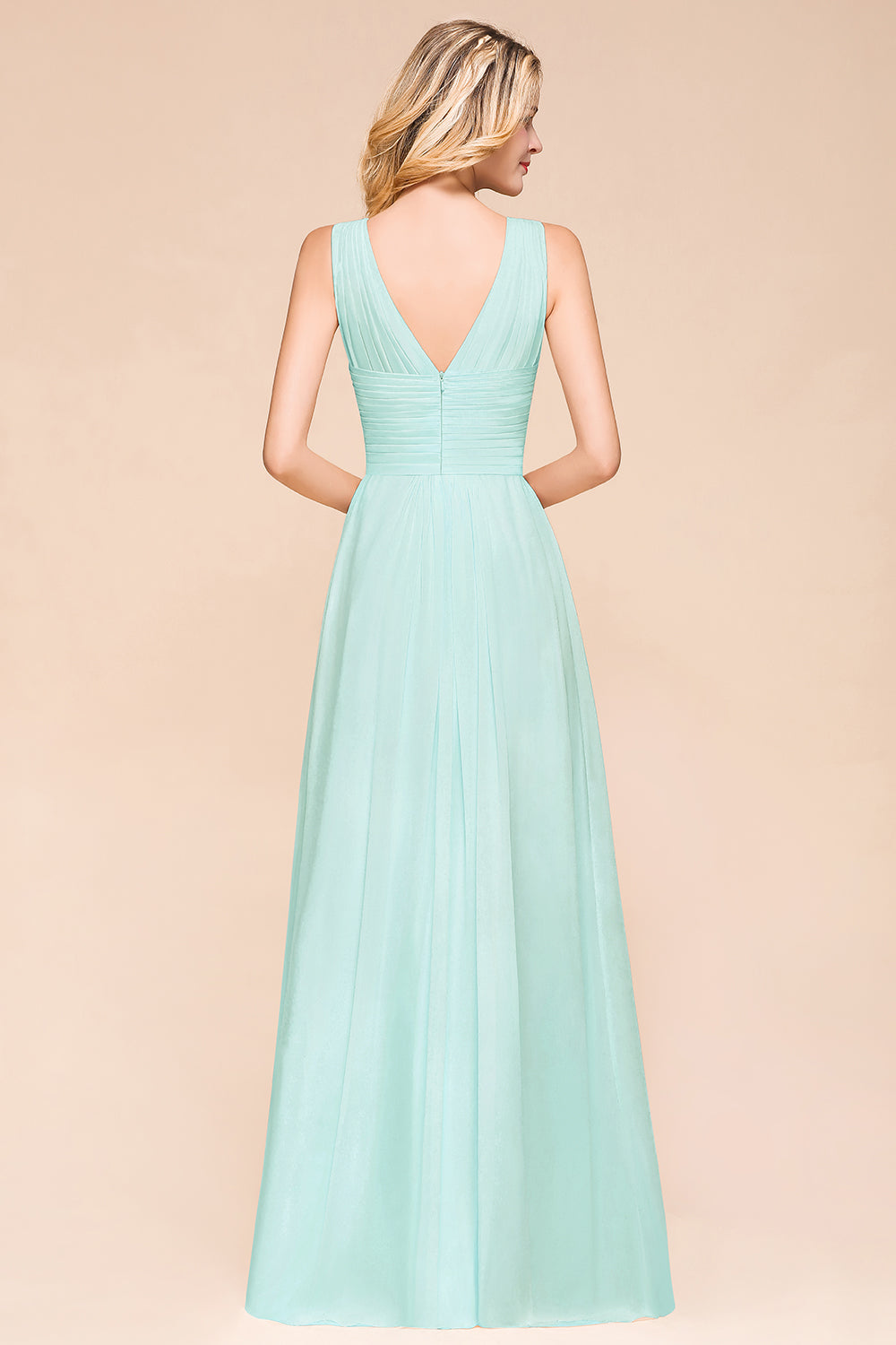 Bestellen Sie Mint Grün Brautjungfernkleider Lang online bei babyonlinedress.de. Günstiges Brautjungfernkleid aus Chiffon maß geschneidert bekommen.