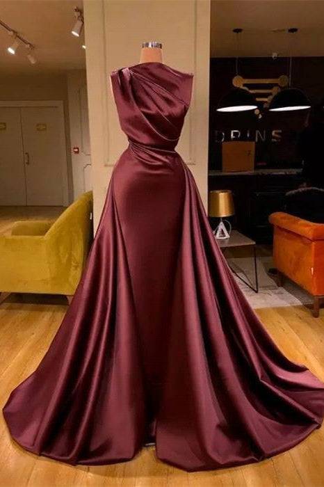 Elegantes Abendkleid im Meerjungfrau-Stil Ballkleid Weinrot