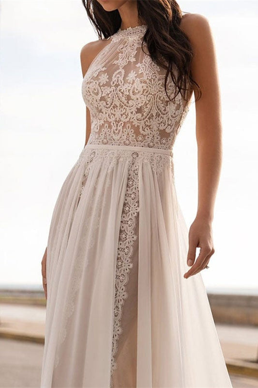 Designer Brautkleider A-Linie Hochzeitskleid mit Spitze
