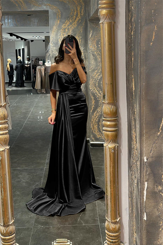 Erstaunliches orangefarbenes, schulterfreies Meerjungfrau-Abschlussballkleid mit Herzausschnitt