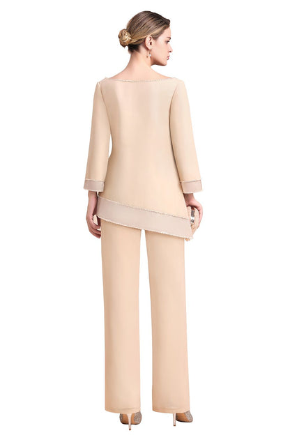Finden Sie Champagne Brautmutterkleider 2 Teilig online bei bebyonlinedress.de. Jumpsuit Brautmuttermoden für Sie zur hochzeit gehen.