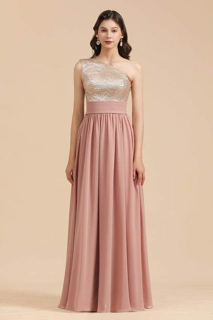 Hier können Sie Brautjungfernkleider Lang Altrosa online bei babyonlinedress.de. Chiffon Kleider Mit Glitzer für Sie zur Hochzeit gehen.