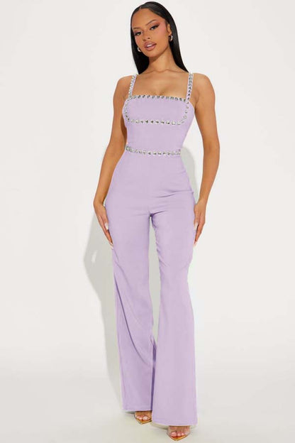 Eleganter Street-Party-Jumpsuit mit Spaghettiträgern