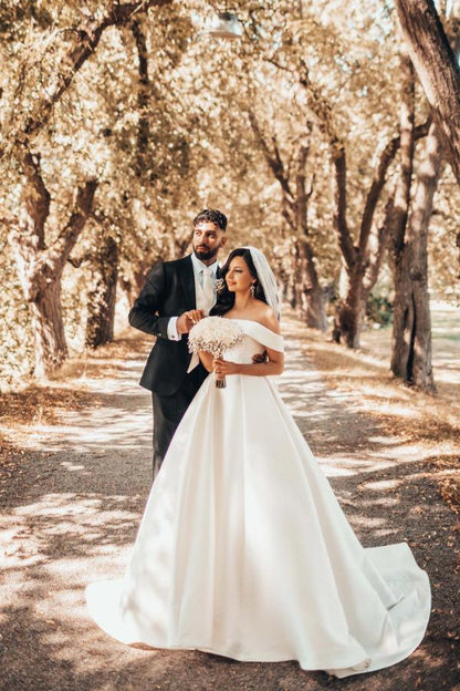 Beautiful Wedding Dress A-Line Wedding Dresses Satin