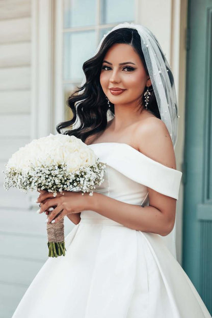 Beautiful Wedding Dress A-Line Wedding Dresses Satin