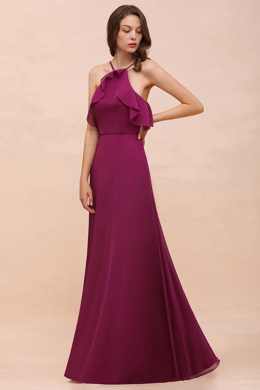 Suchen Sie Fuchisa Brautjungfernkleider Lang Chiffon online bei babyonlinedress.de. Brautjungfernkleid Günstig für Sie maß geschneidert kaufen.