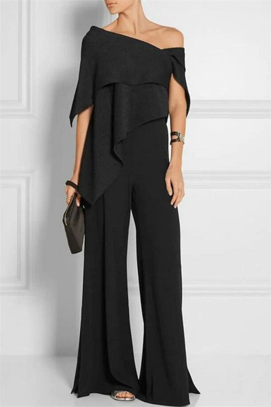 Designer Jumpsuit Schwarz 2 Teilige Brautmutterkleider