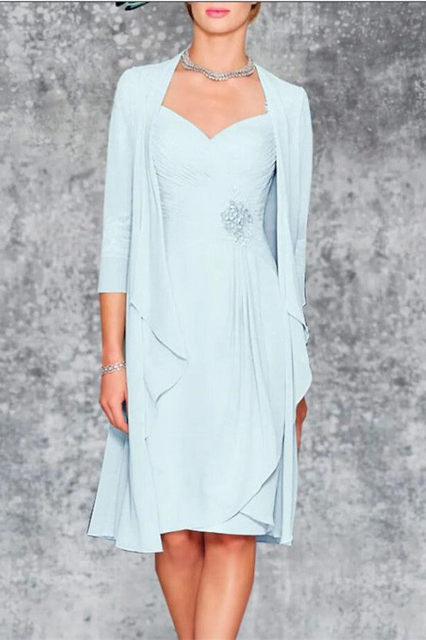 Brautmutterkleider Mint Chiffon Kurz Mutterkleider Günstig Online