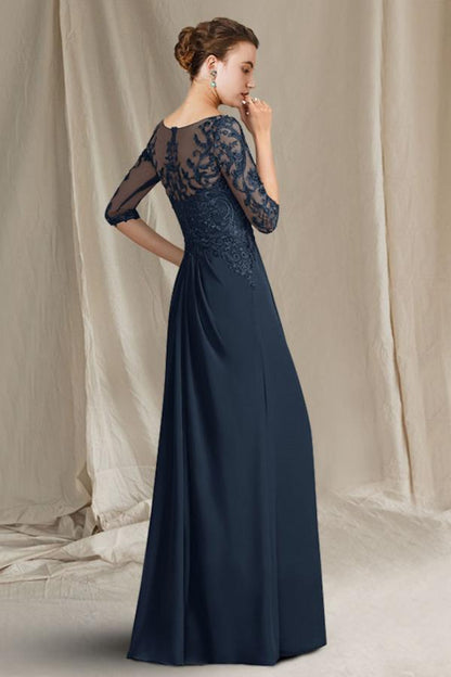 Graue Brautmutterkleider Lang Elegante Abendkleder für Mutter