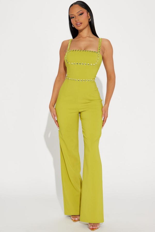 Eleganter Street-Party-Jumpsuit mit Spaghettiträgern