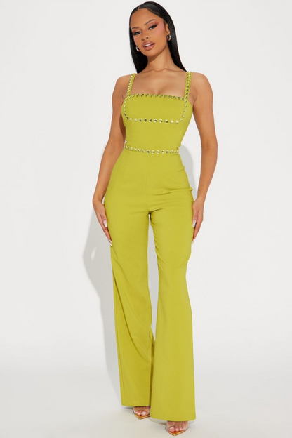 Eleganter Street-Party-Jumpsuit mit Spaghettiträgern