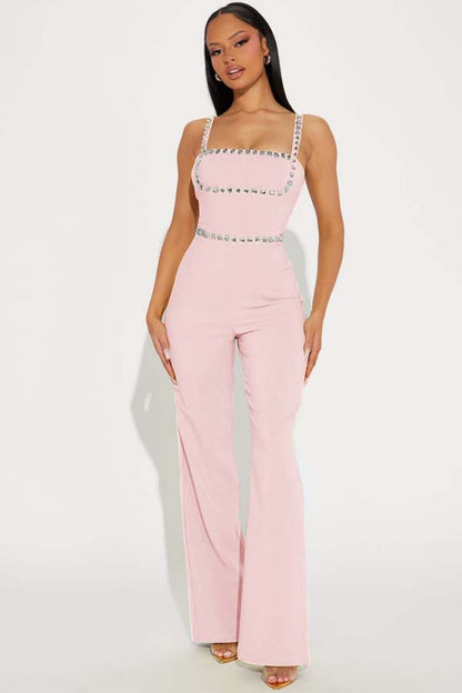 Eleganter Street-Party-Jumpsuit mit Spaghettiträgern
