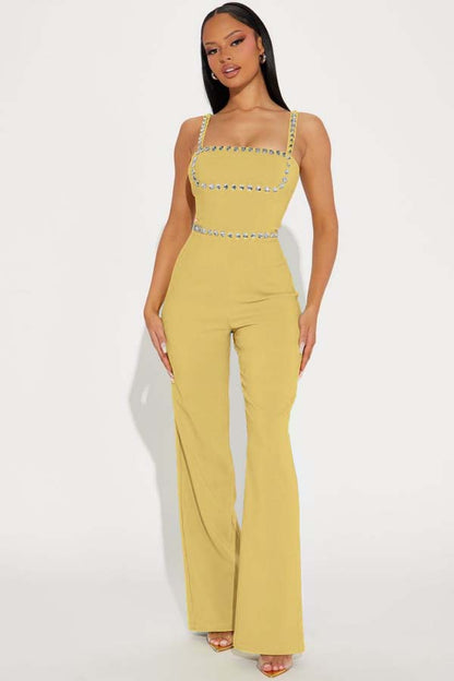 Eleganter Street-Party-Jumpsuit mit Spaghettiträgern