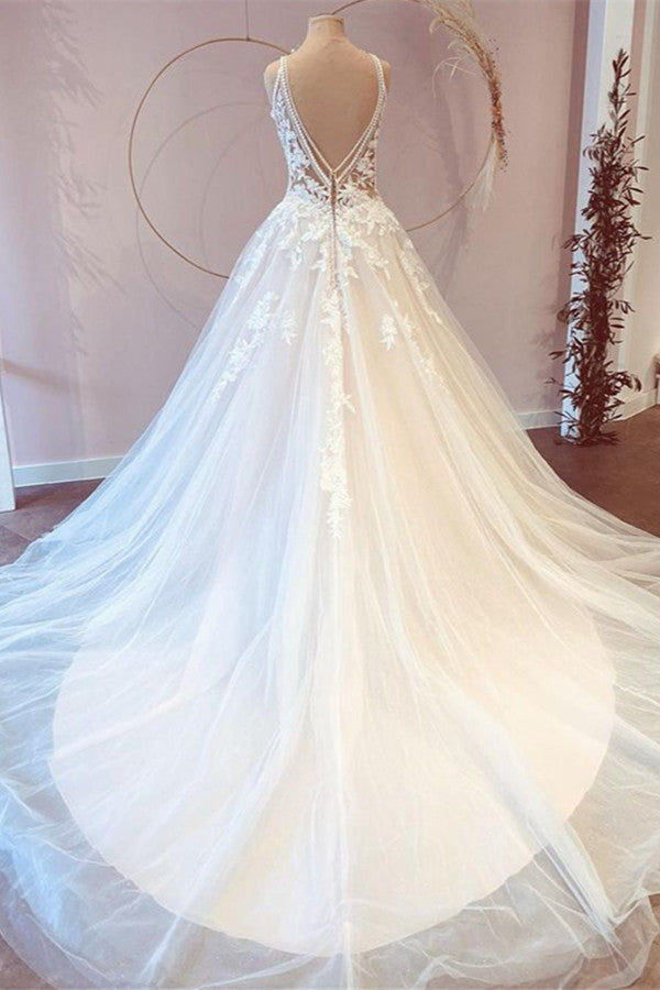 Lange Brautkleider im Prinzessin-Stil mit herzförmiger Spitze und Tüllapplikationen
