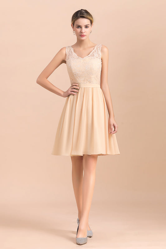 Dark green bridesmaid dress with short chiffon sleeves and jewels