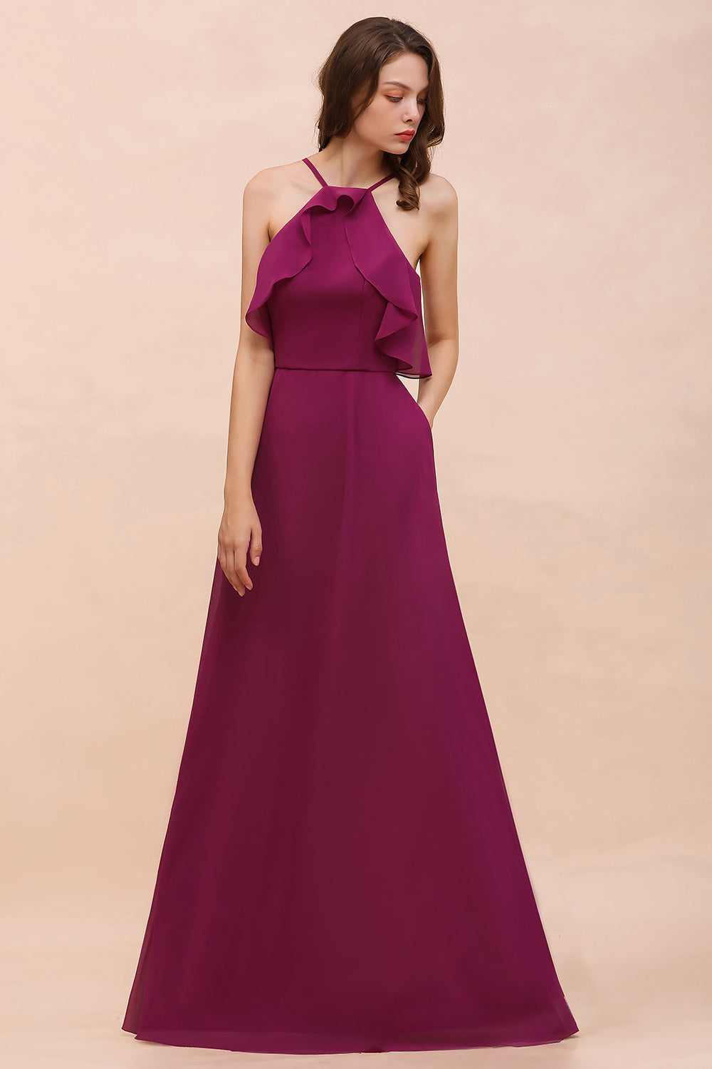 Suchen Sie Fuchisa Brautjungfernkleider Lang Chiffon online bei babyonlinedress.de. Brautjungfernkleid Günstig für Sie maß geschneidert kaufen.