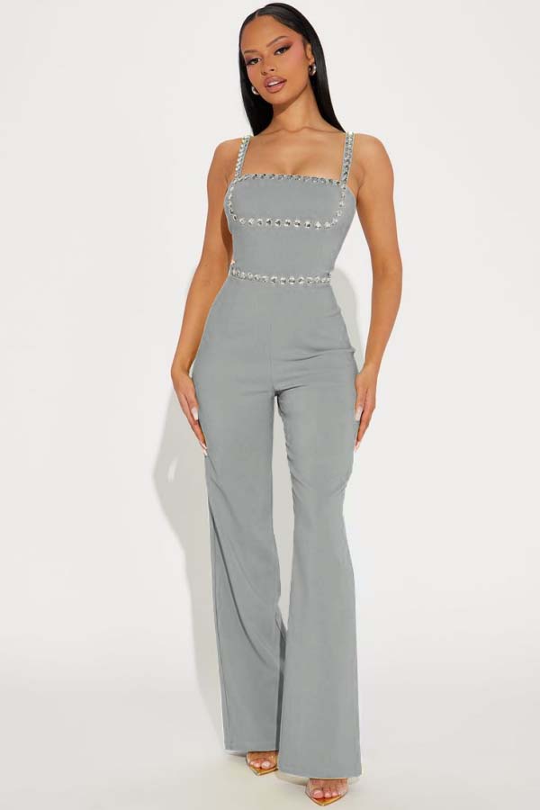 Eleganter Street-Party-Jumpsuit mit Spaghettiträgern