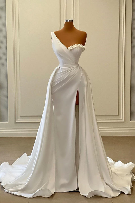 Elegante Abendkleider Weiß Abiballkleider Meerjungfrau