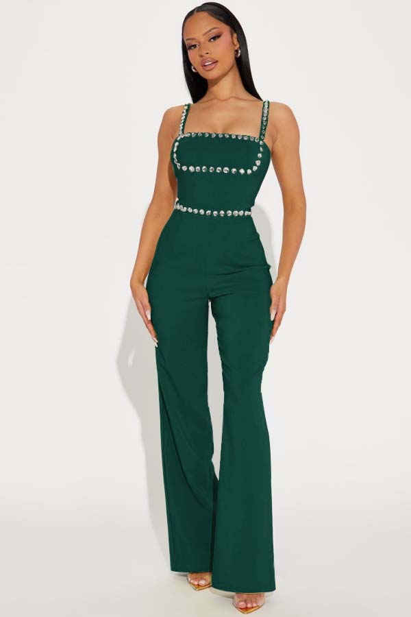 Eleganter Street-Party-Jumpsuit mit Spaghettiträgern