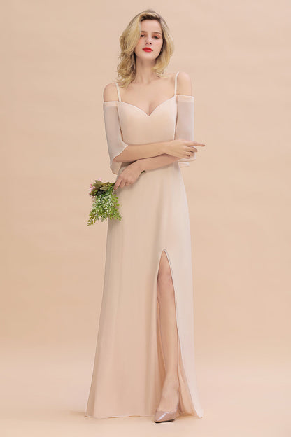 Bestellen Sie Champagne Brautjungfernkleider Lang Günstig online bei babyonlinedress.de. Kleider Für Brautjungfern maß geschneidert bekommen.